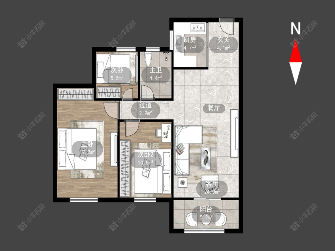 常州翡翠锦园在售二手房源户型图_小牛看房