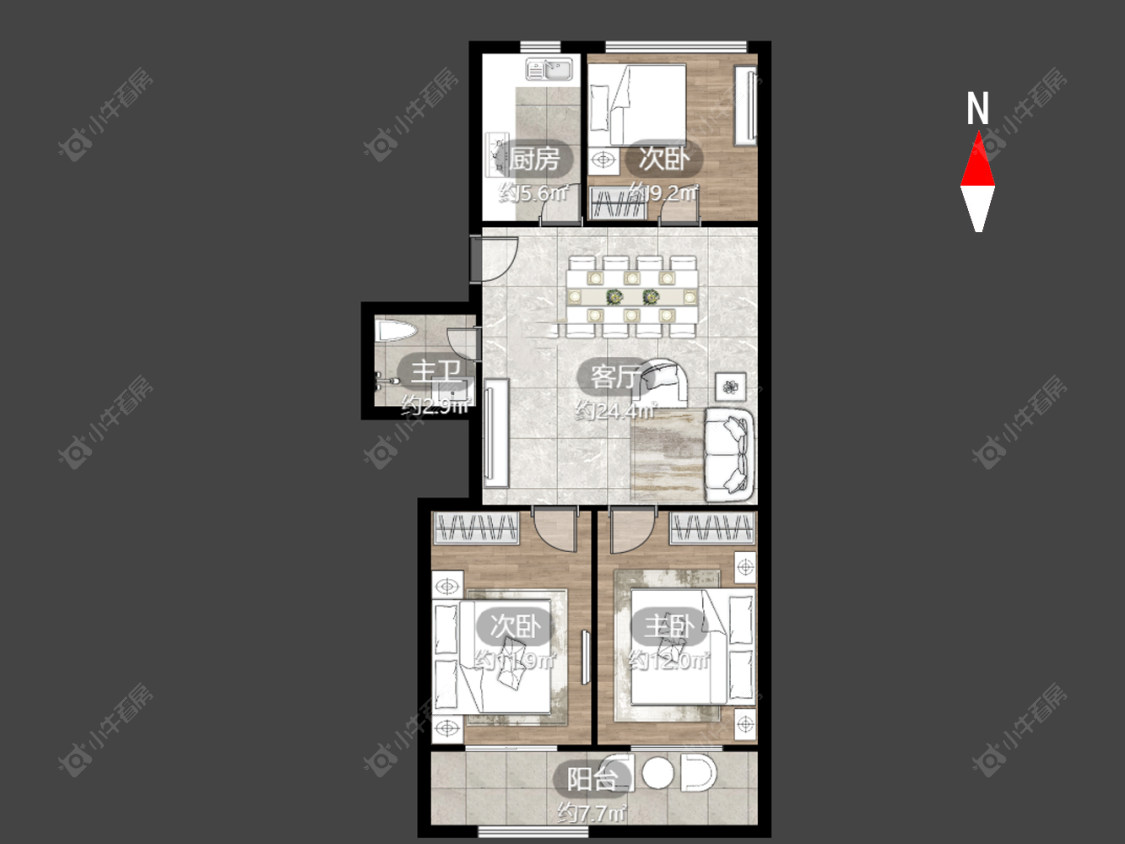 常州丽华一村在售二手房源户型图_小牛看房