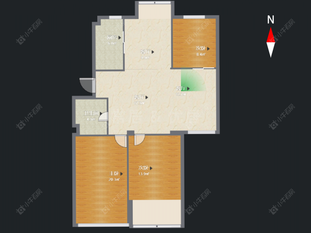 常州怀德苑在售二手房源户型图_小牛看房