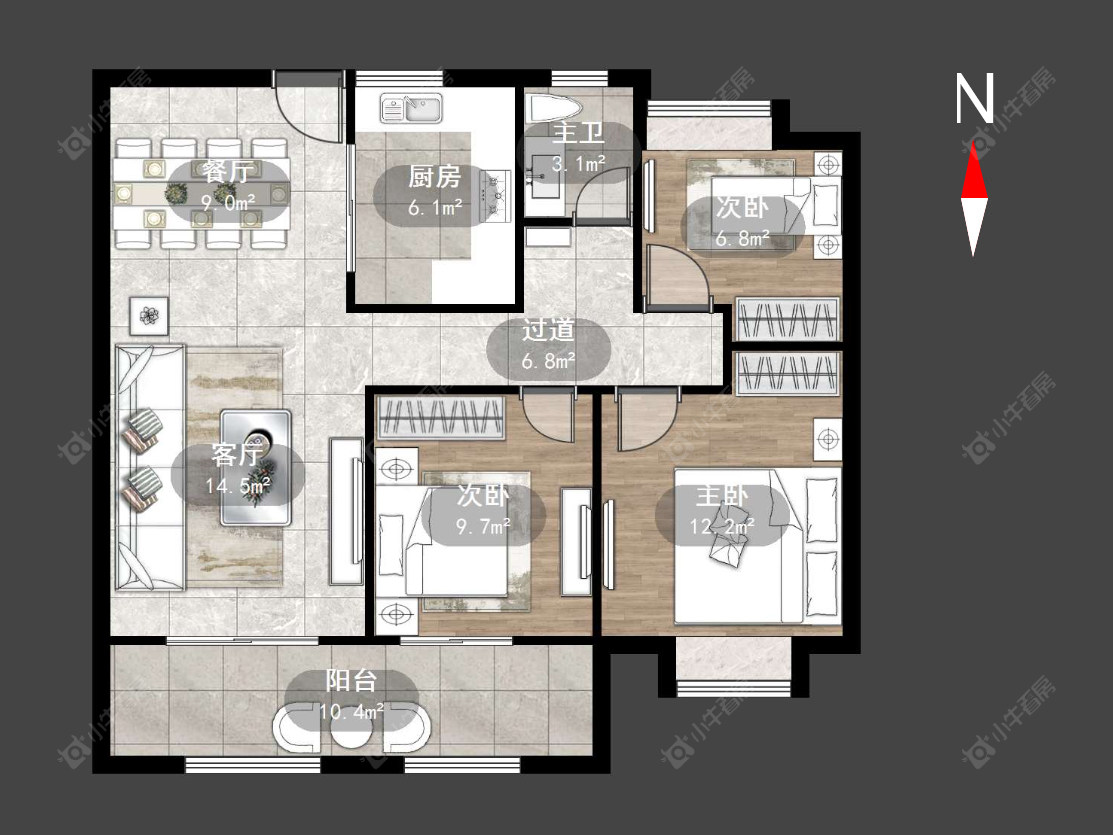 常州锦凤合鸣在售二手房源户型图_小牛看房