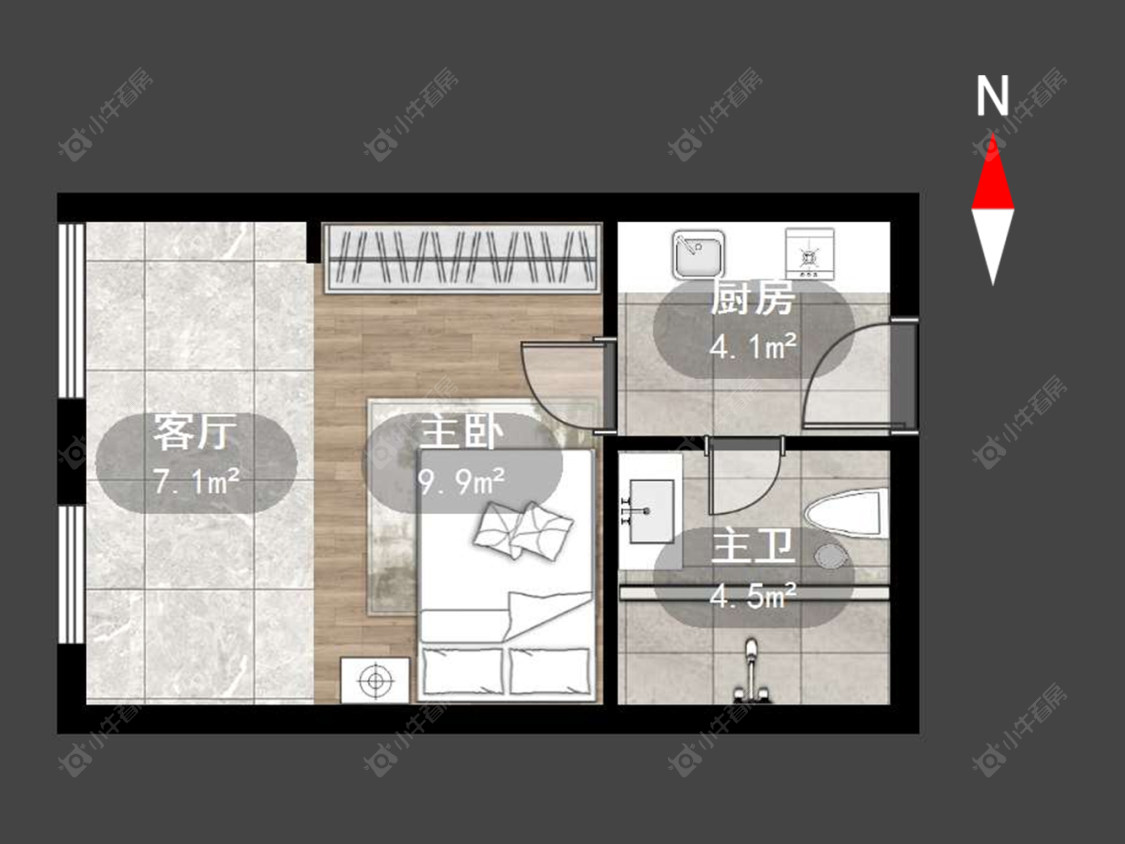 常州五洲国际在售二手房房源户型图_小牛看房