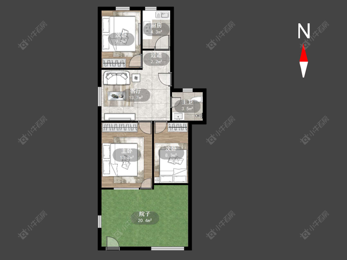 常州丽华二村在售二手房源户型图_小牛看房