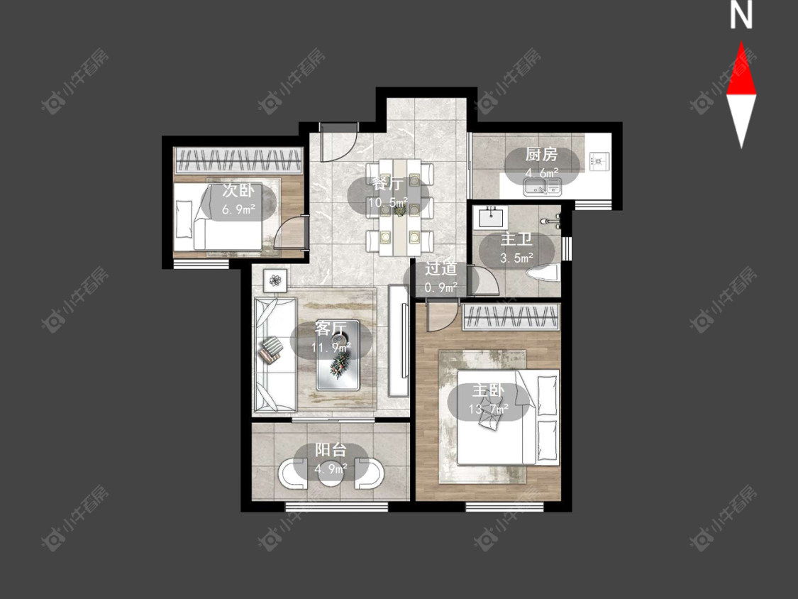 常州公园壹号四期在售二手房源户型图_小牛看房
