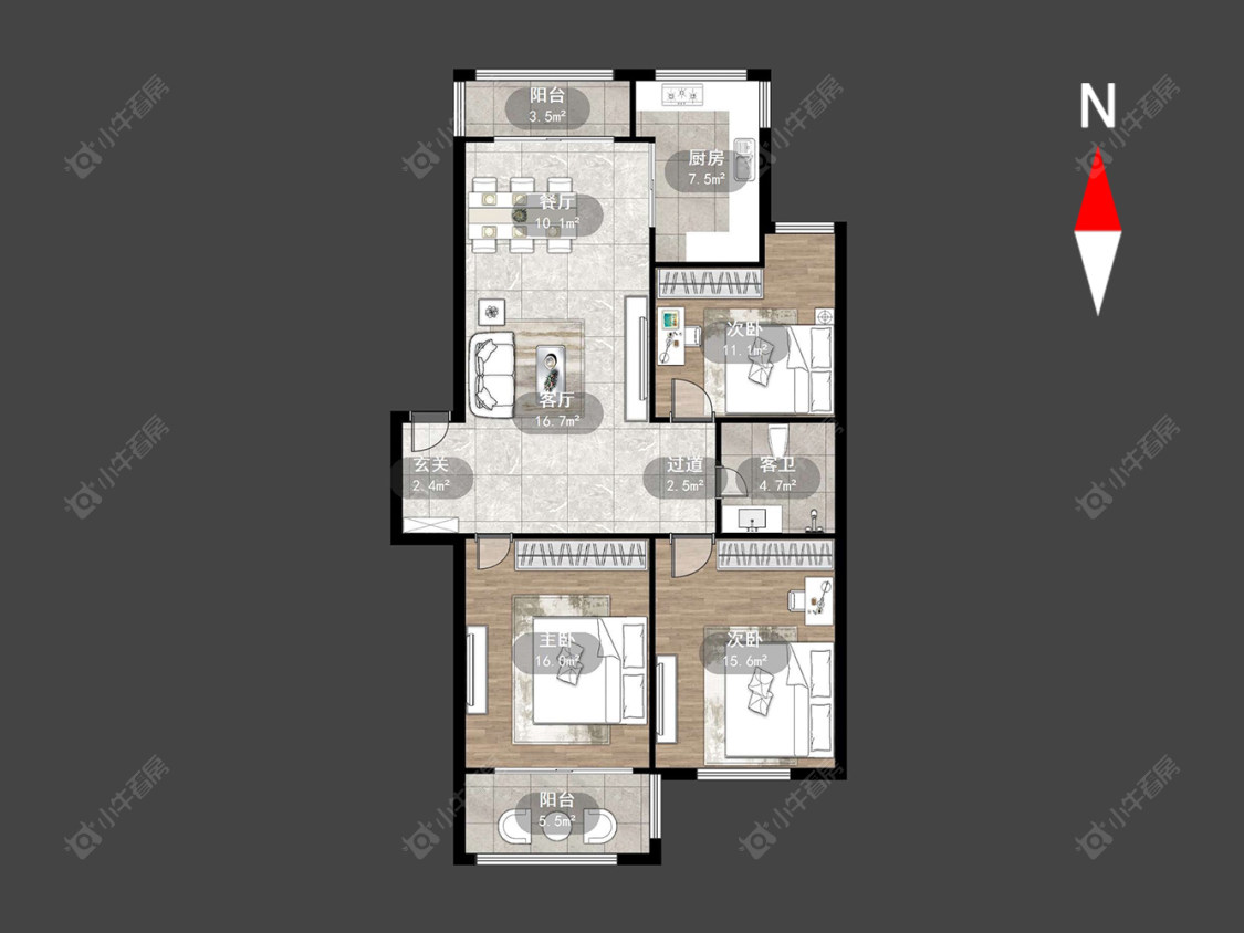 红梅公寓房源户型图 常州红梅公寓在售二手房源户型图_小牛看房