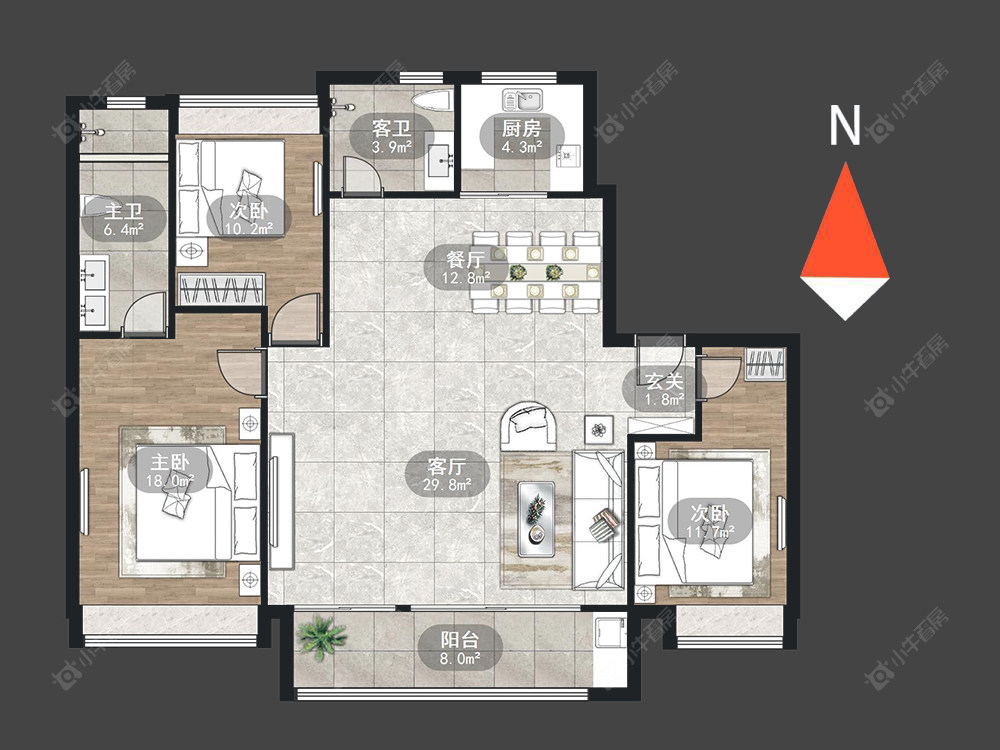 常州万科四季都会在售二手房源户型图_小牛看房