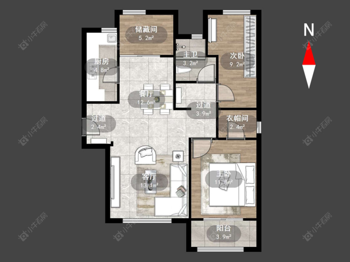 常州锦绣天地在售二手房源户型图_小牛看房