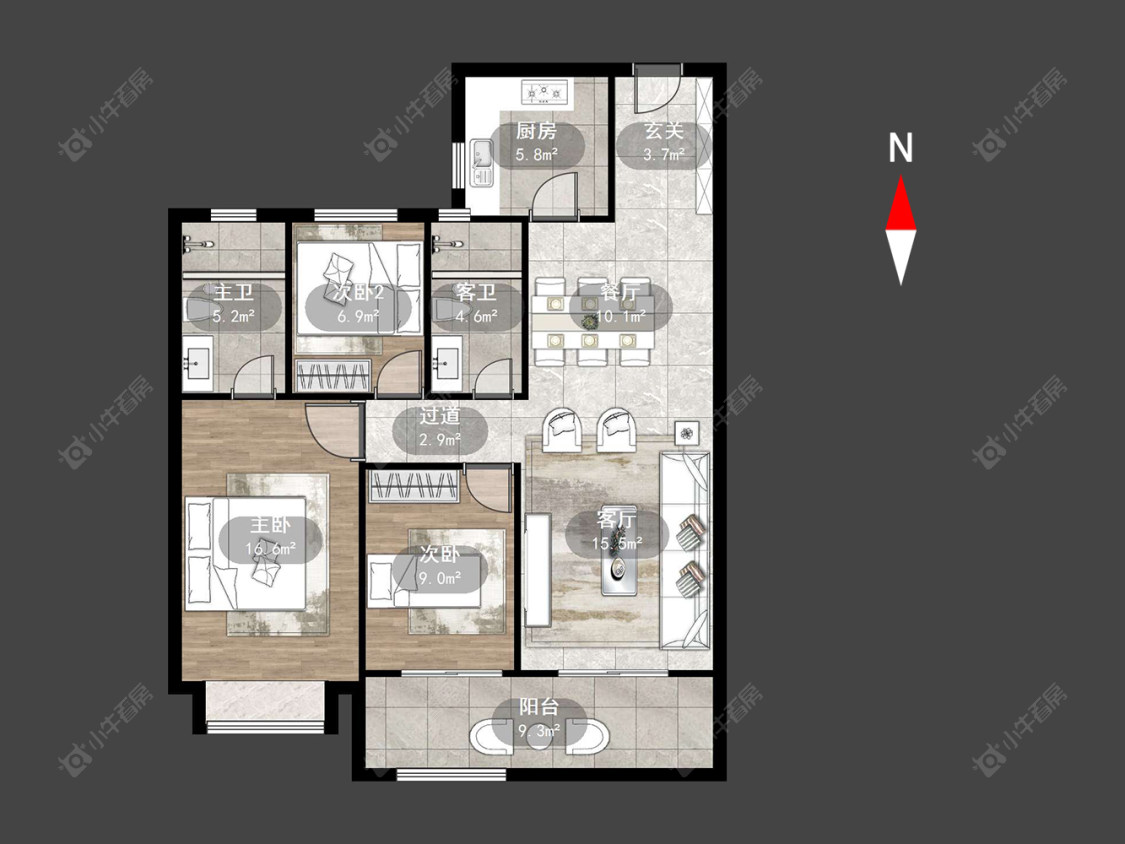 新城黑牡丹·世纪之光房源户型图 常州新城黑牡丹·世纪之光在售二手房源户型图_小牛看房