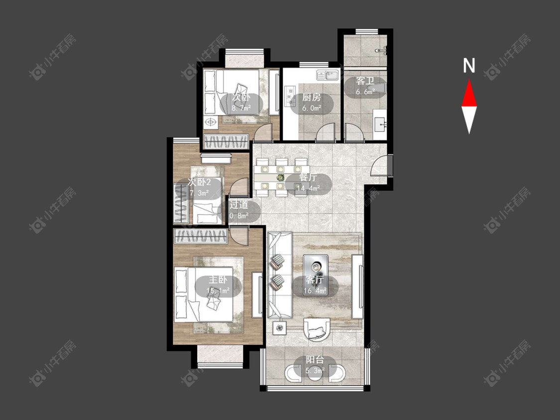 常州红梅假日花苑在售二手房源户型图_小牛看房