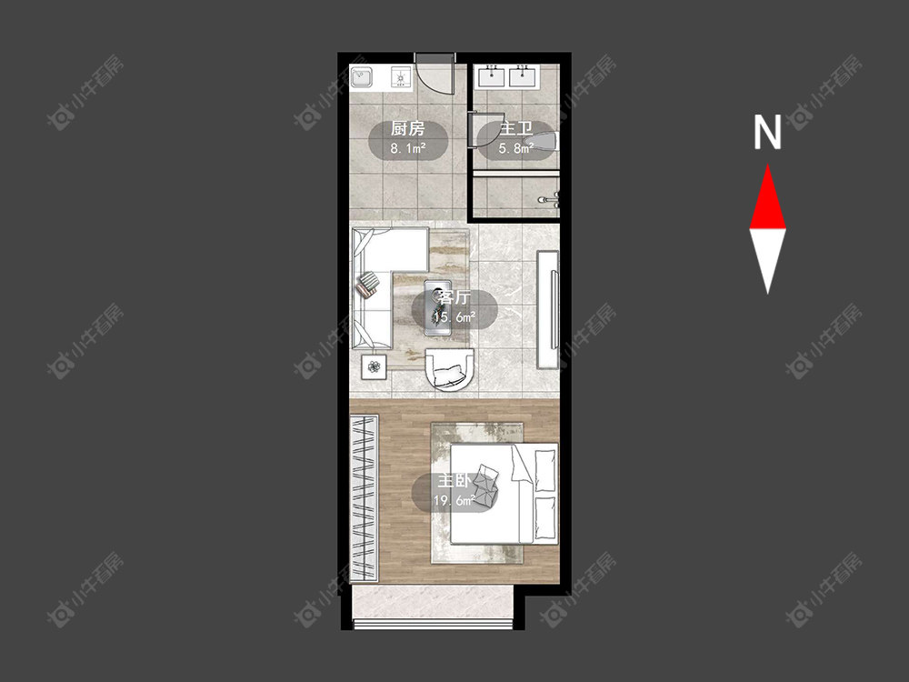 常州爱琴海公寓在售二手房源户型图_小牛看房