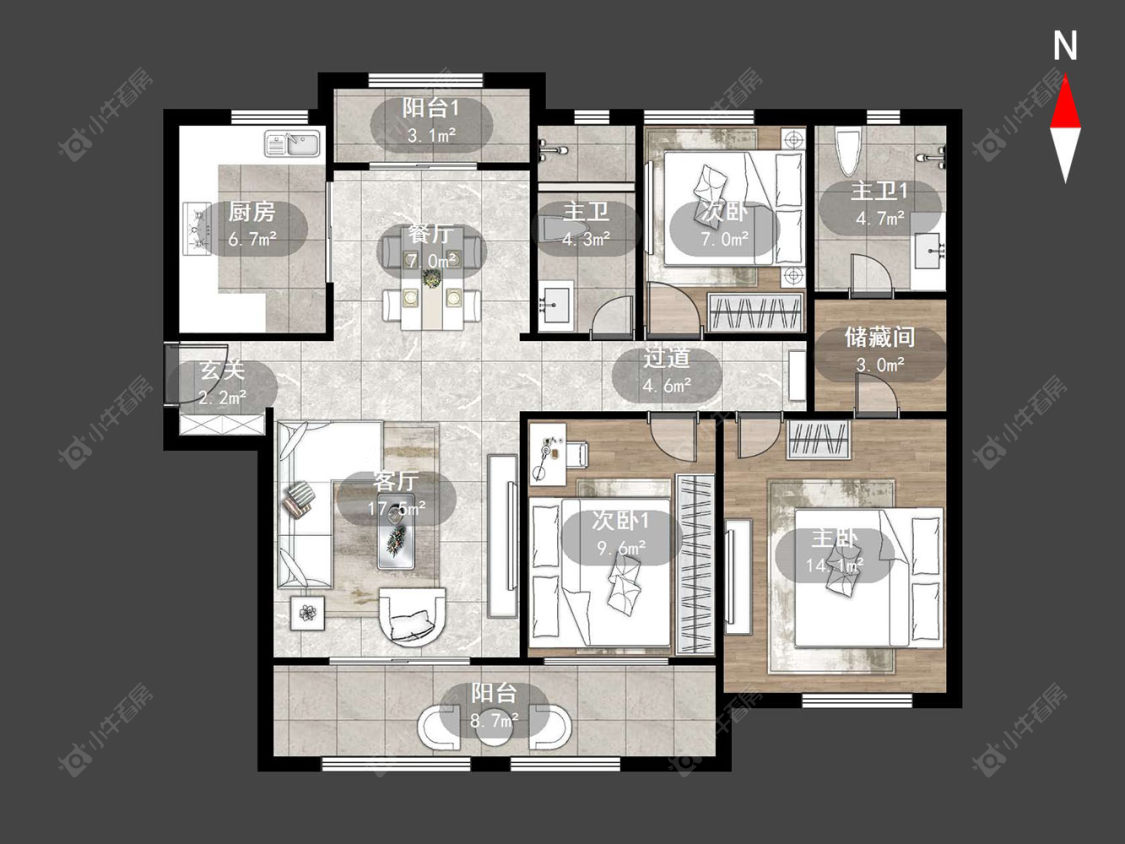 常州新城香悦半岛南区在售二手房源户型图_小牛看房