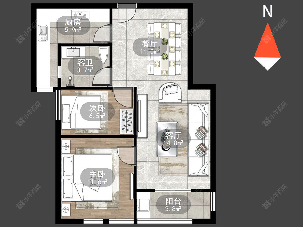 莱蒙城铂晶房源户型图 常州莱蒙城铂晶在售二手房源户型图_小牛看房
