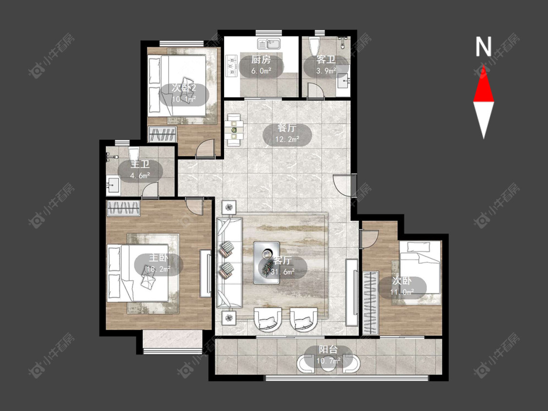 碧桂园金科光明府房源户型图 常州碧桂园金科光明府在售二手房源户型图_小牛看房
