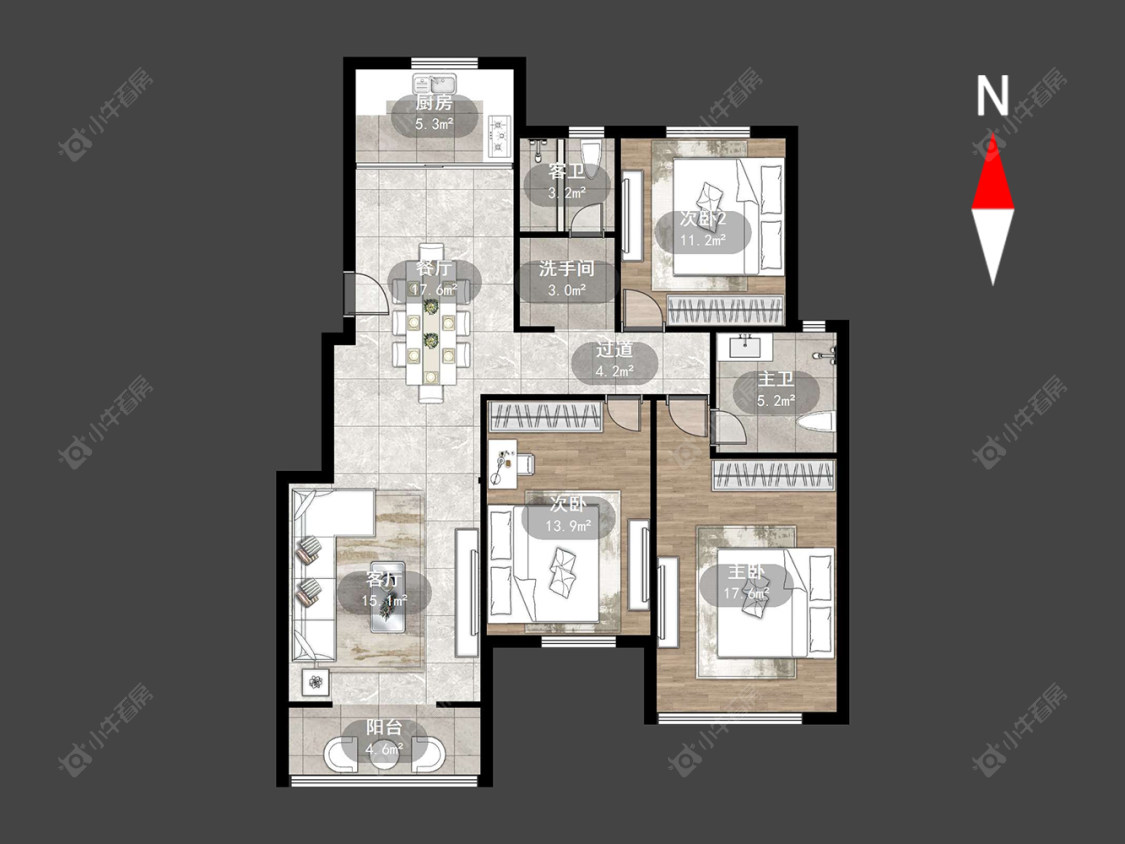 常州龙栖花园在售二手房源户型图_小牛看房