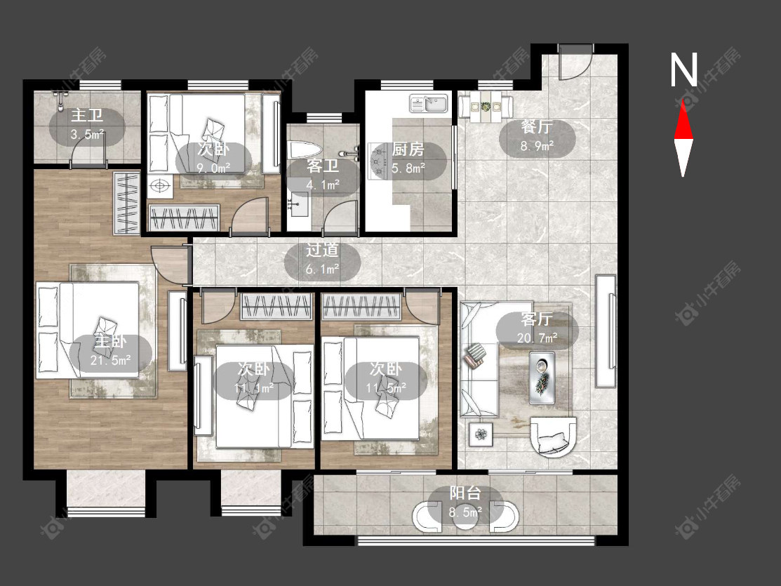 竹韵茗苑房源户型图 常州竹韵茗苑在售二手房源户型图_小牛看房