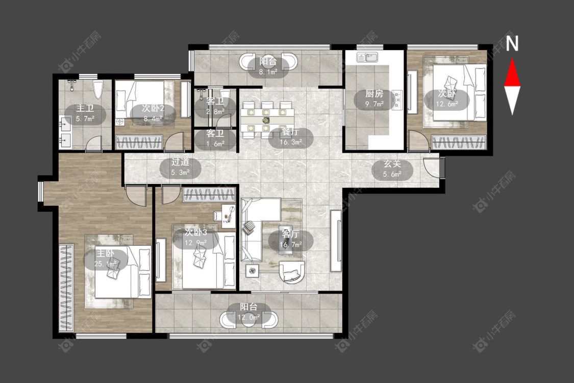 常州星河国际六区在售二手房源户型图_小牛看房