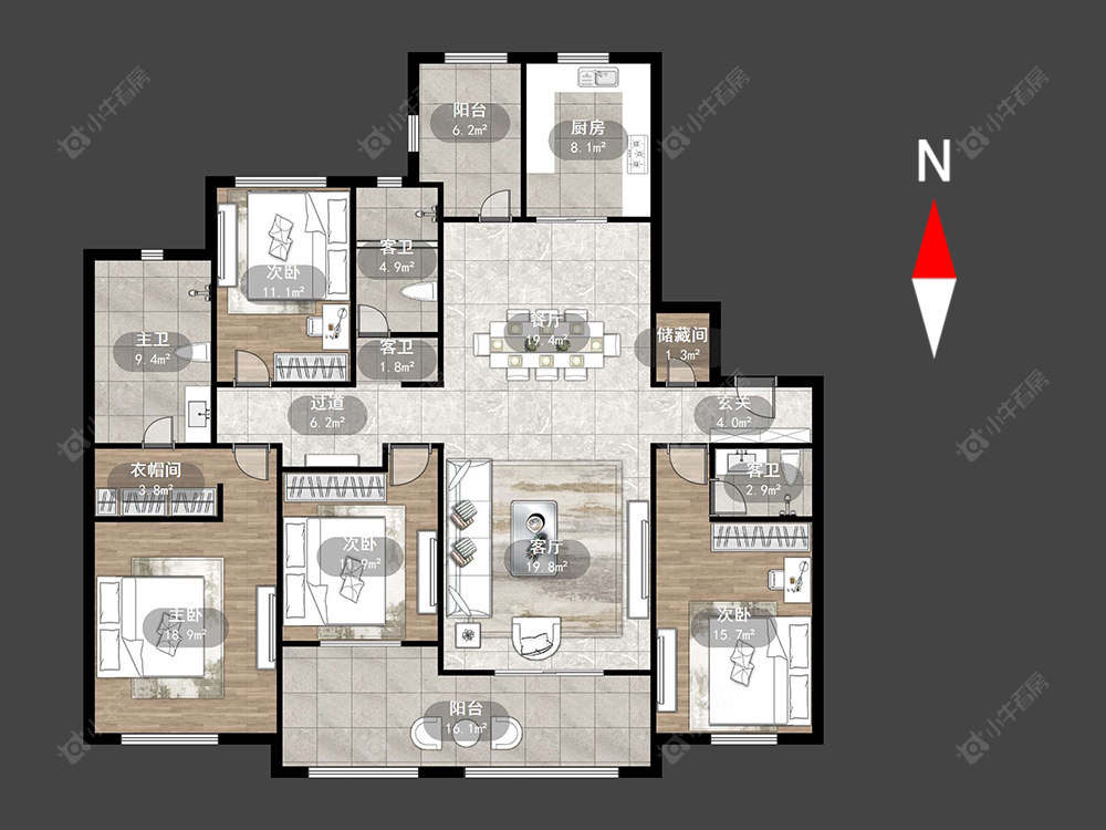 常州新城公馆天域在售二手房源户型图_小牛看房