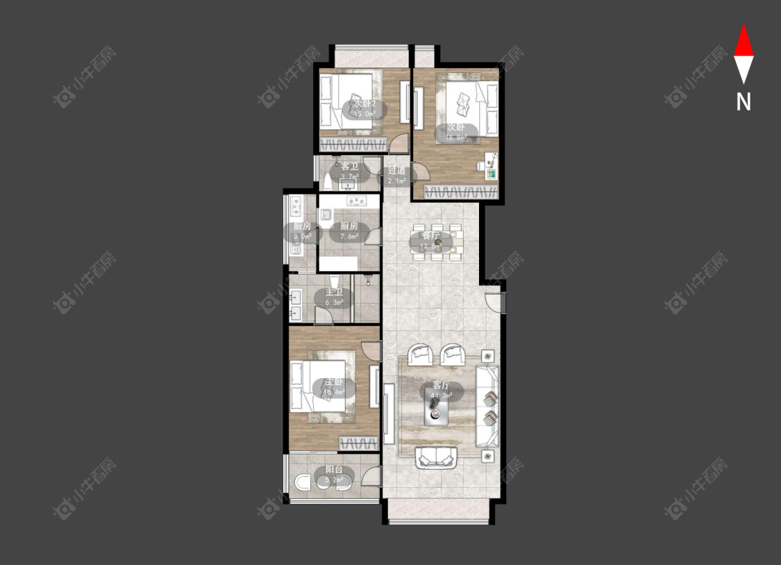 常州御翠园在售二手房源户型图_小牛看房