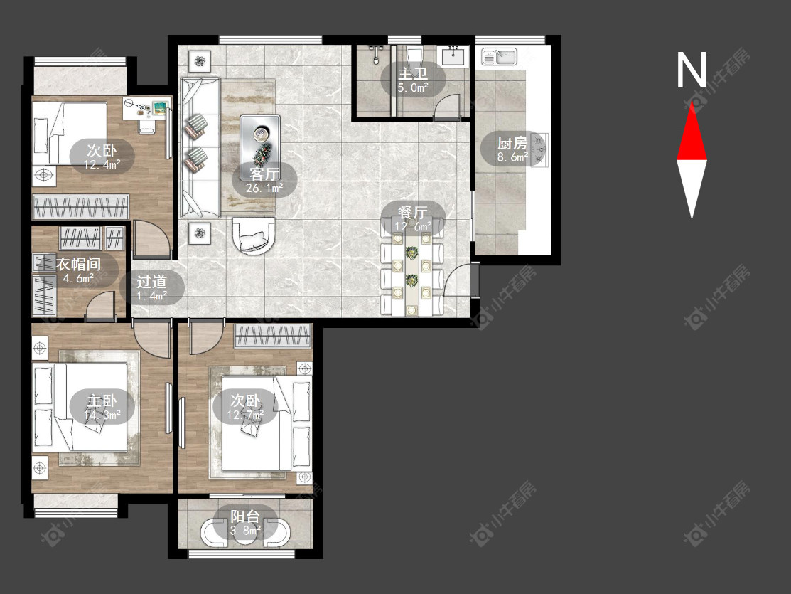 景泰家园房源户型图 常州景泰家园在售二手房源户型图_小牛看房