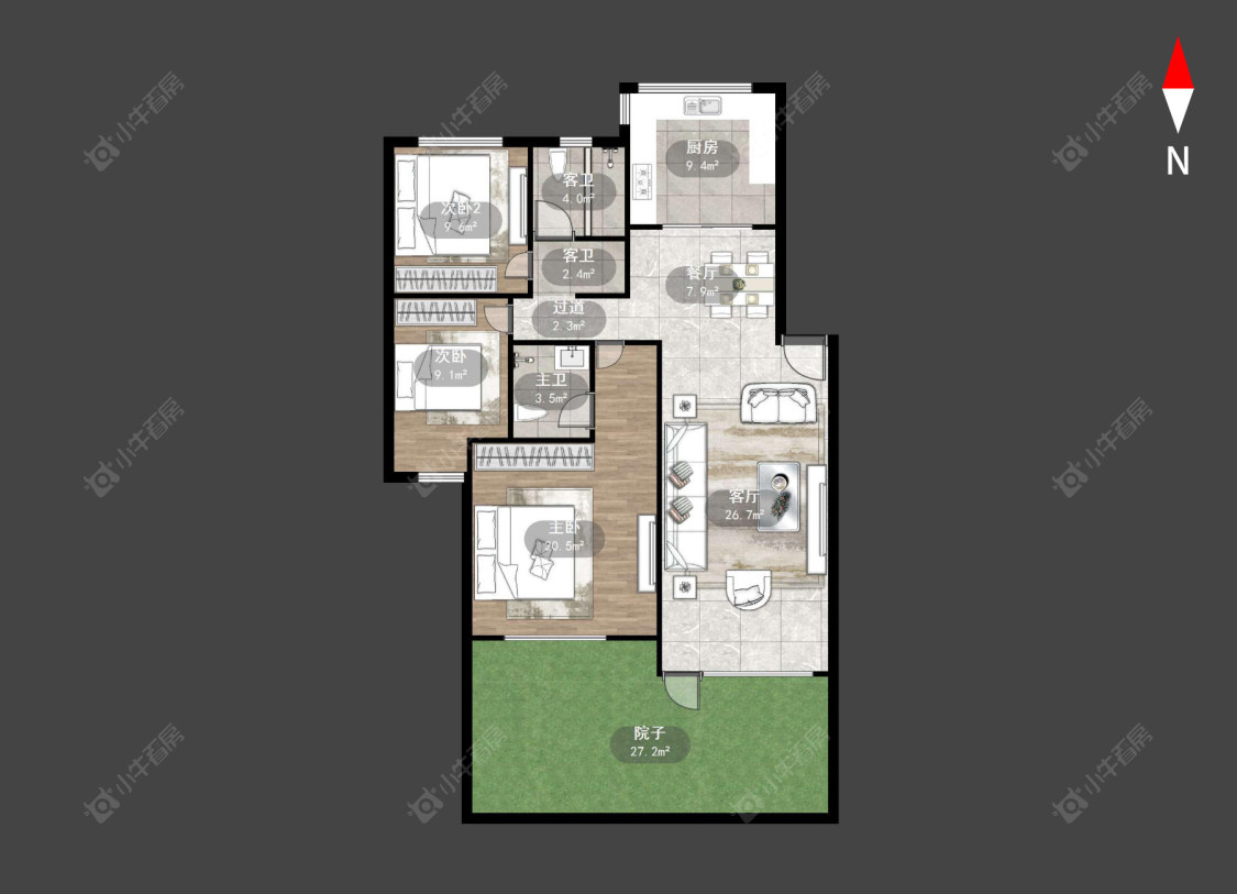 常州丽景花园在售二手房源户型图_小牛看房
