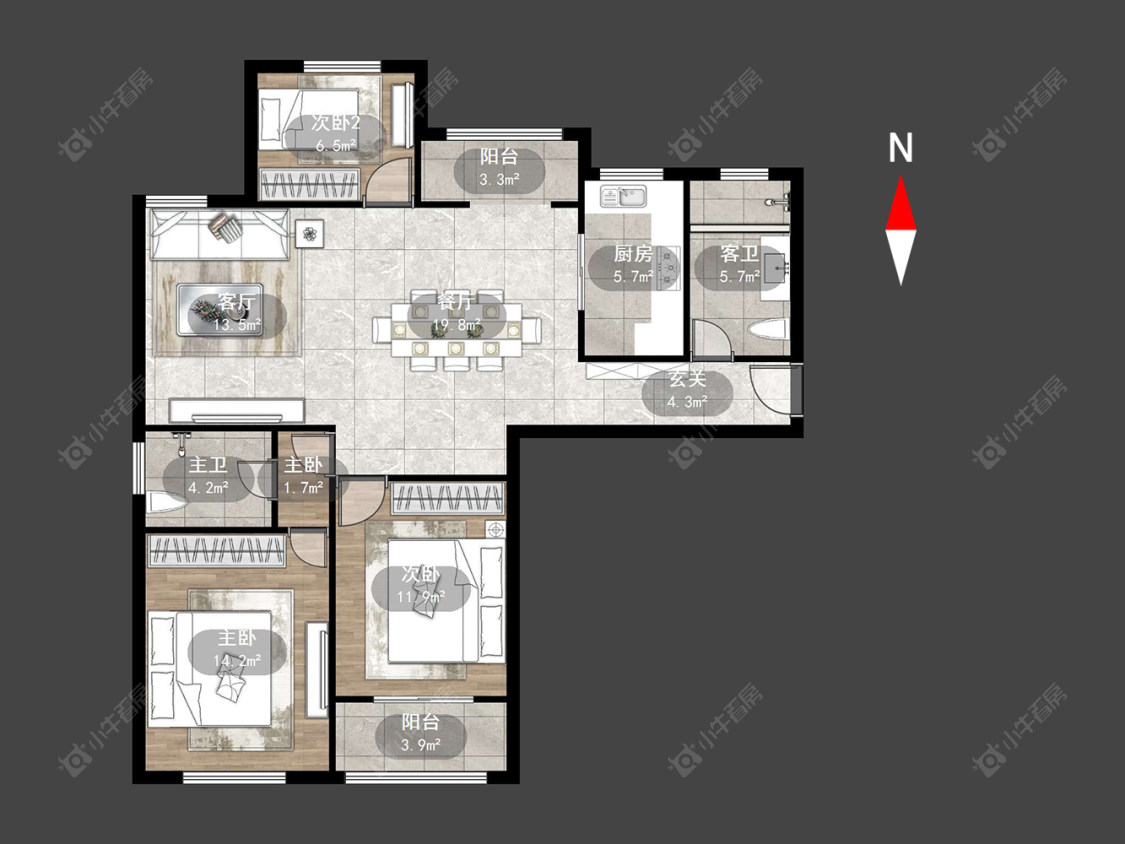 常州天山花园在售二手房源户型图_小牛看房