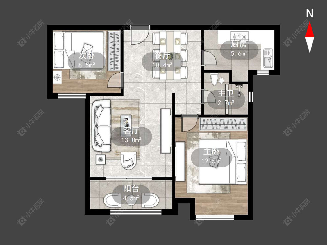 常州新城香悦半岛南区在售二手房源户型图_小牛看房