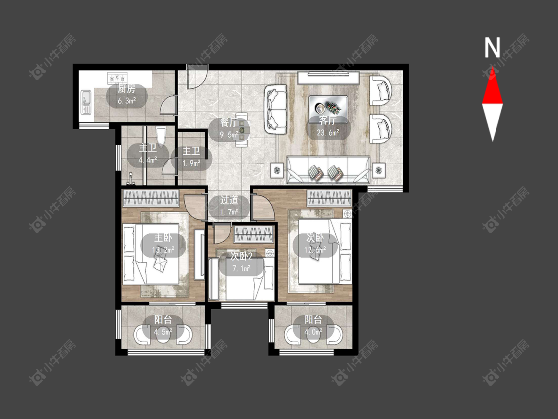 常州朗诗绿郡在售二手房源户型图_小牛看房