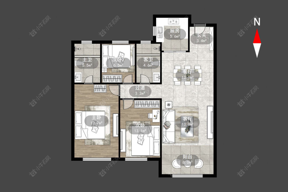 常州玉兰广场五期在售二手房源户型图_小牛看房