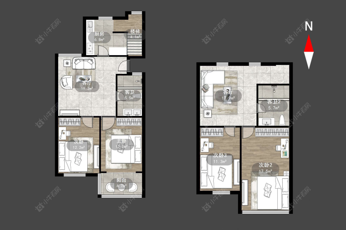 新城花苑西区房源户型图 常州新城花苑西区在售二手房源户型图_小牛看房