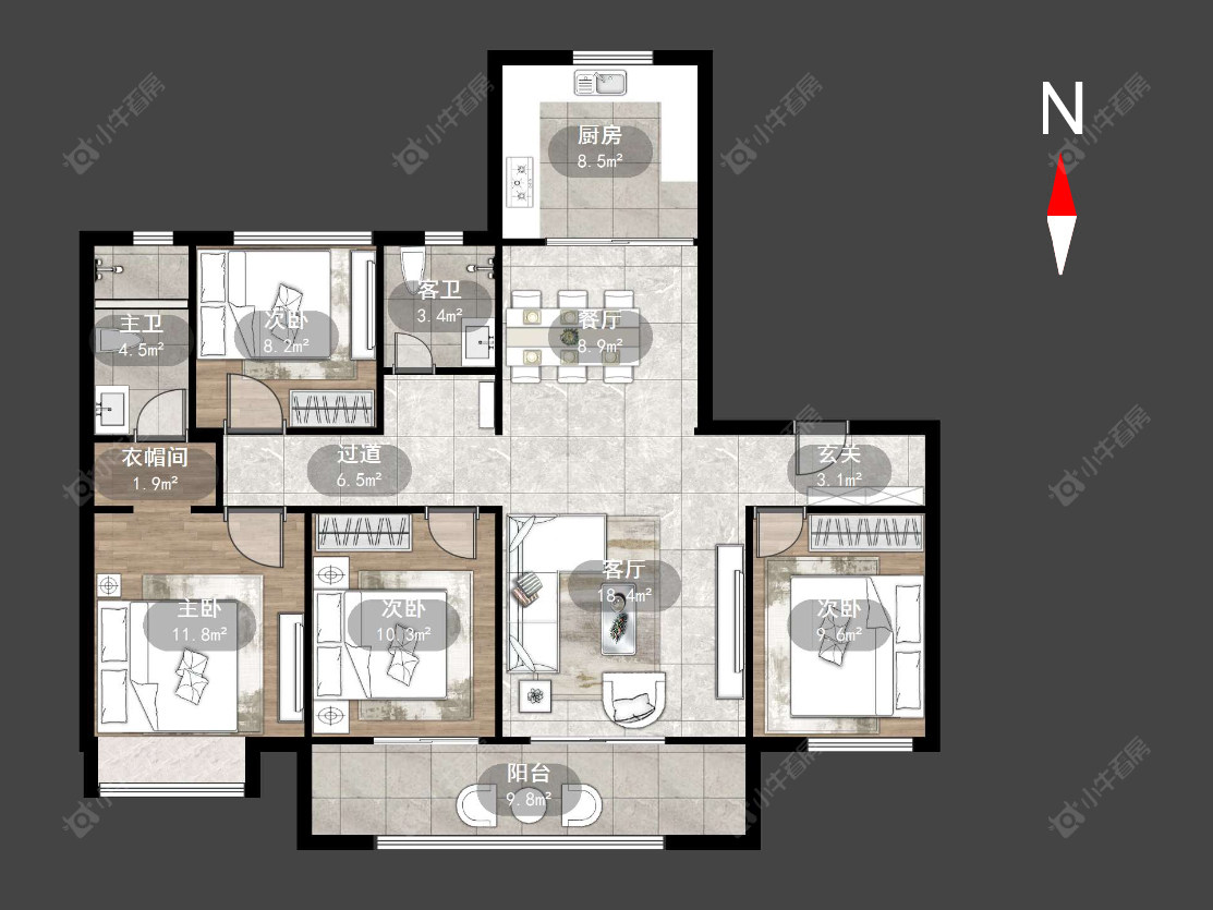 华润国际六期房源户型图 常州华润国际六期在售二手房源户型图_小牛看房