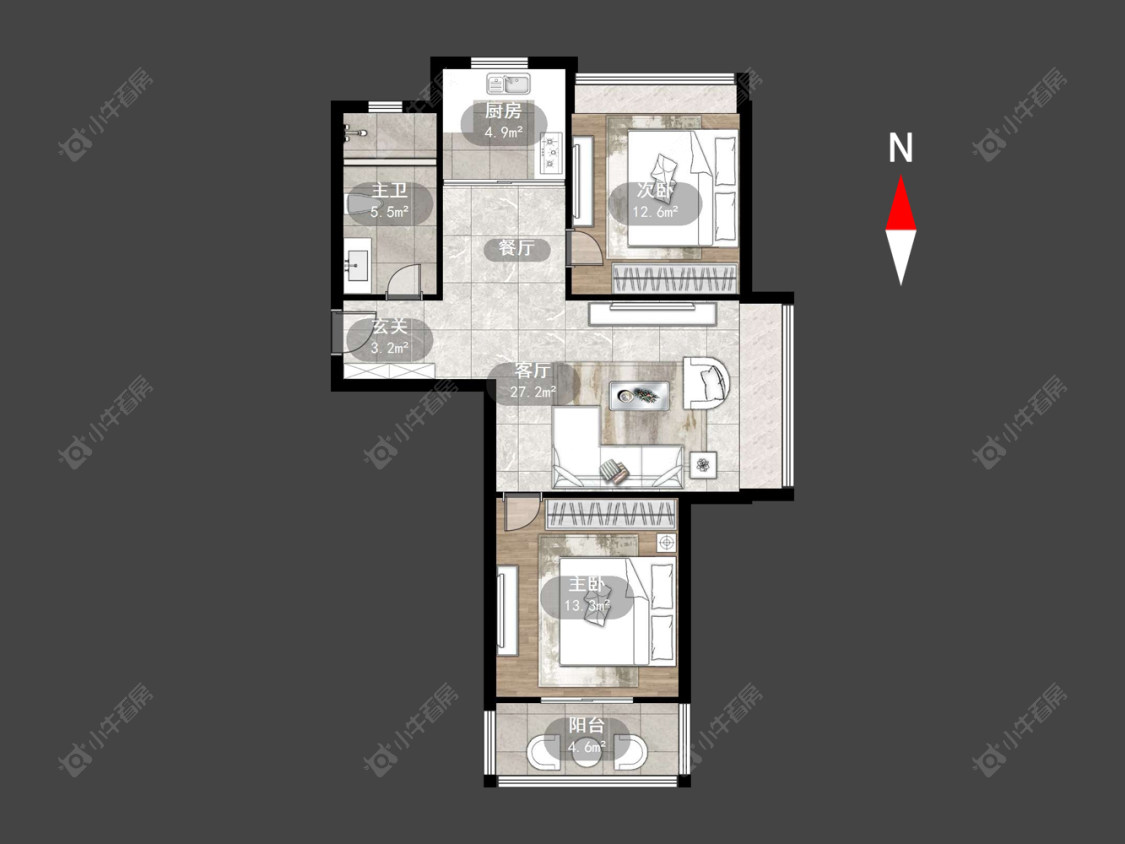 常州百馨北北苑在售二手房源户型图_小牛看房