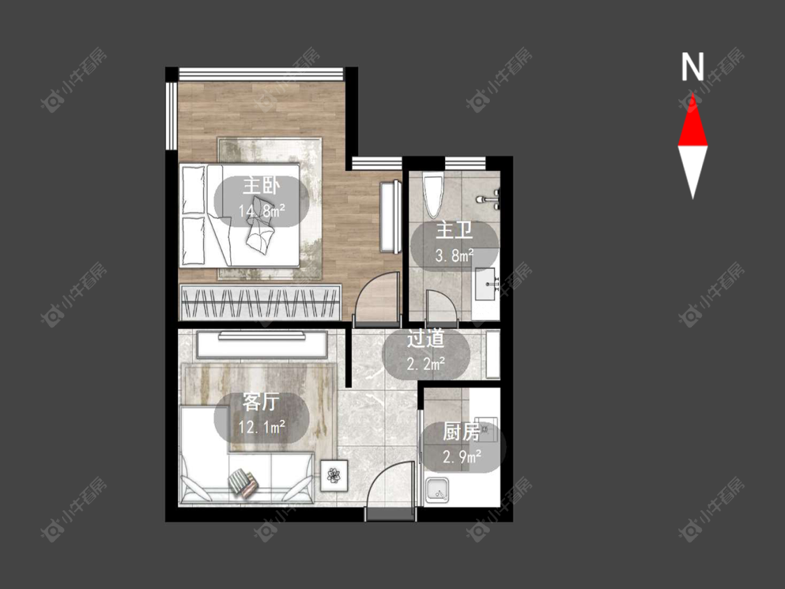 常州新荷花园在售二手房源户型图_小牛看房