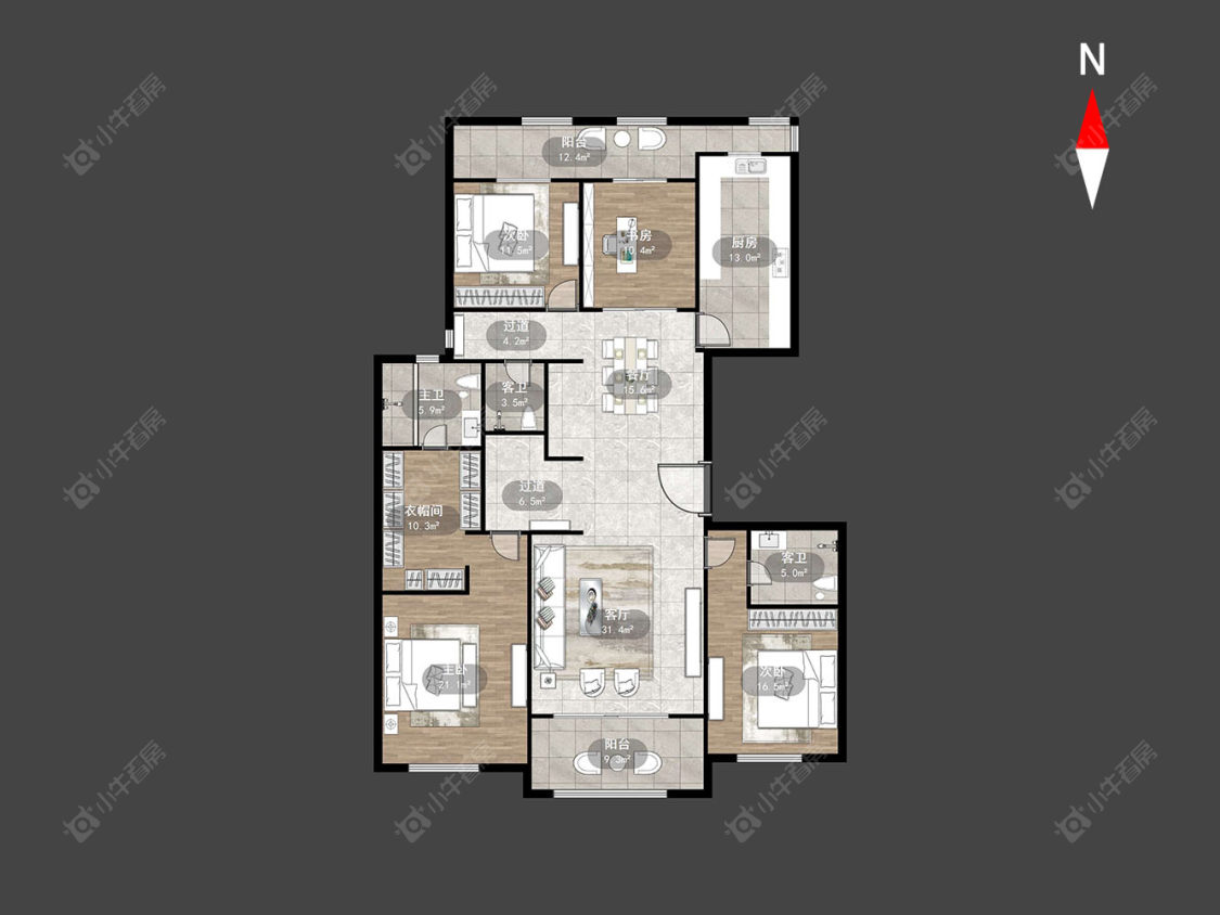 常州九龙仓国宾1号在售二手房源户型图_小牛看房