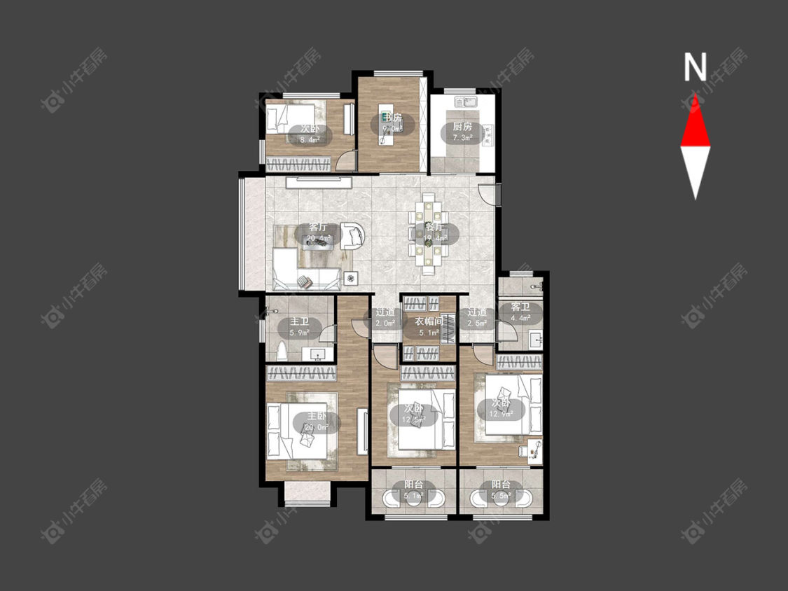 常州阳光龙庭在售二手房源户型图_小牛看房