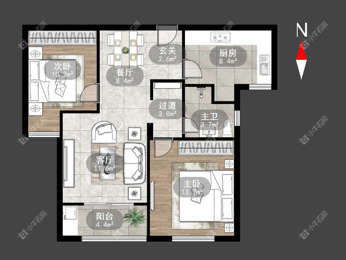 常州朗诗競园在售二手房源户型图_小牛看房