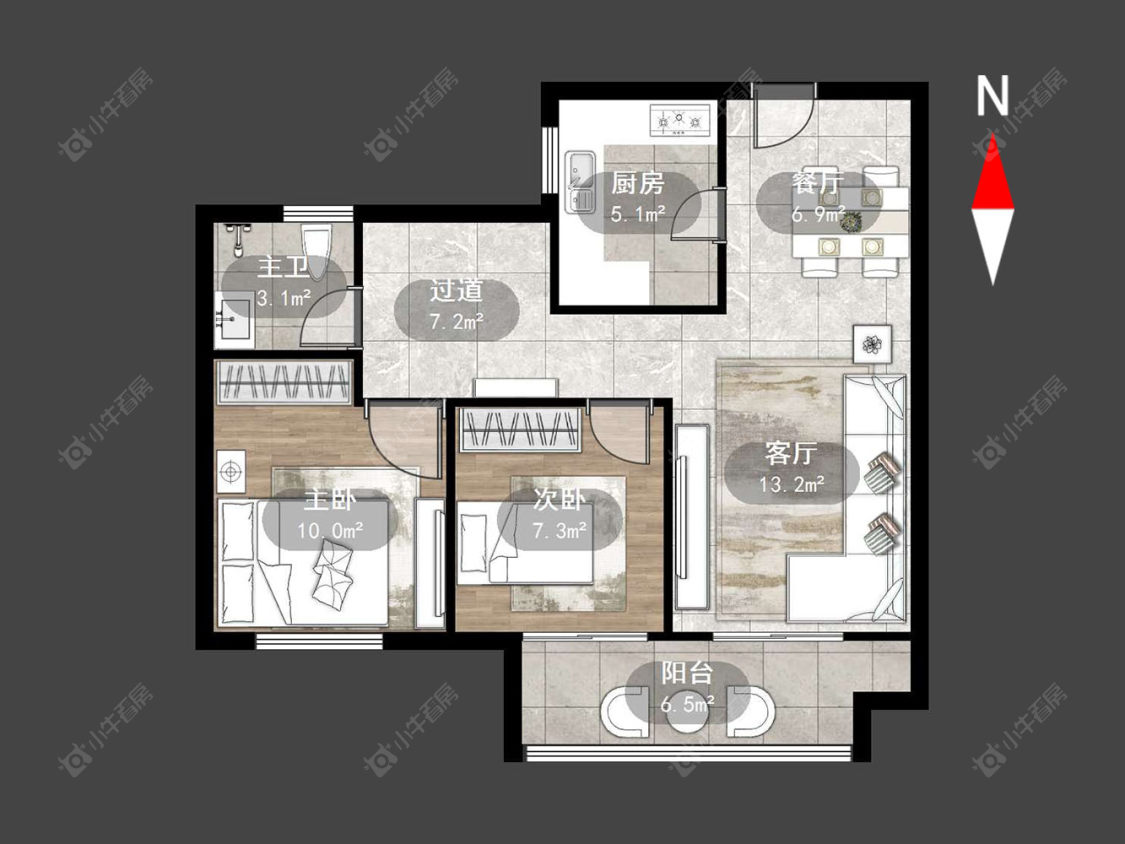 常州观湖名轩在售二手房源户型图_小牛看房