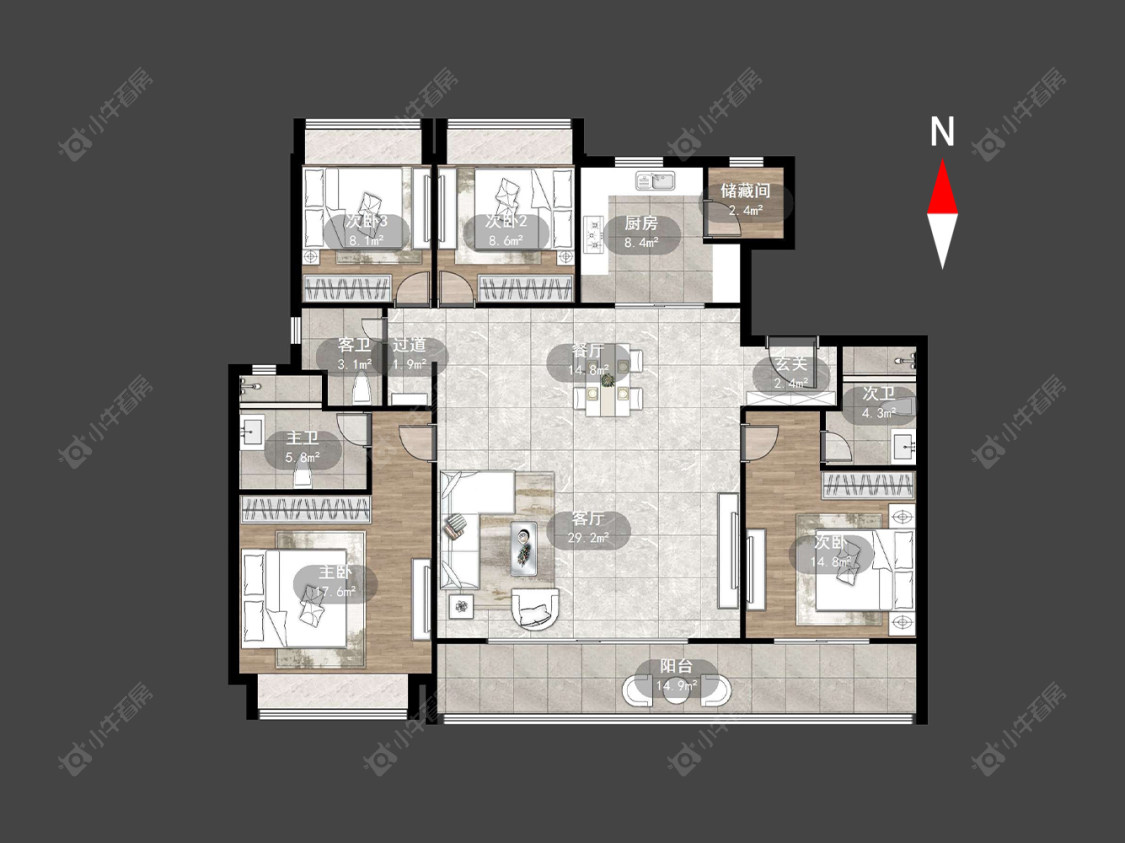 常州保利天珺在售二手房源户型图_小牛看房