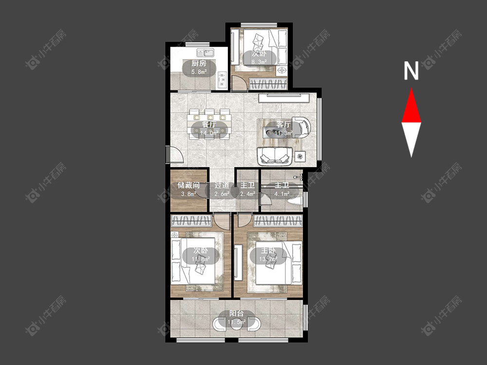 常州金东方花园在售二手房源户型图_小牛看房
