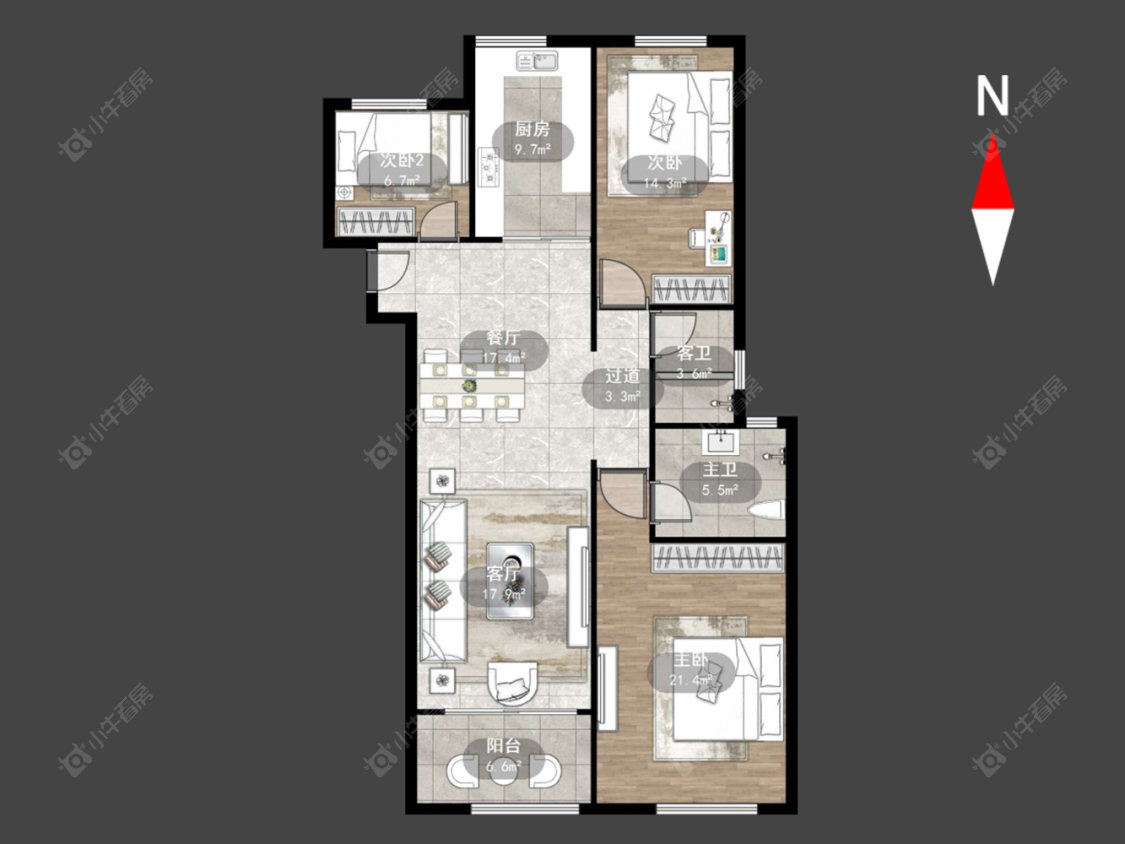 常州凤凰湖花园在售二手房源户型图_小牛看房