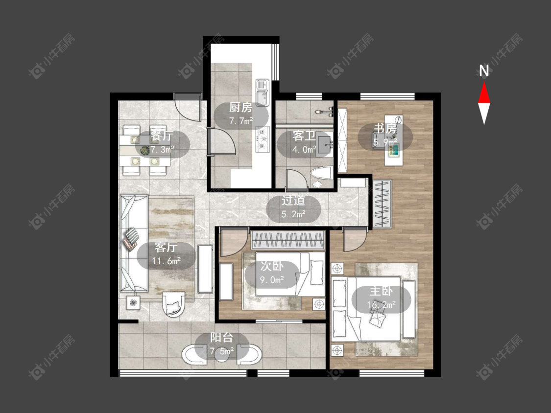 常州圣东福地二三期在售二手房源户型图_小牛看房