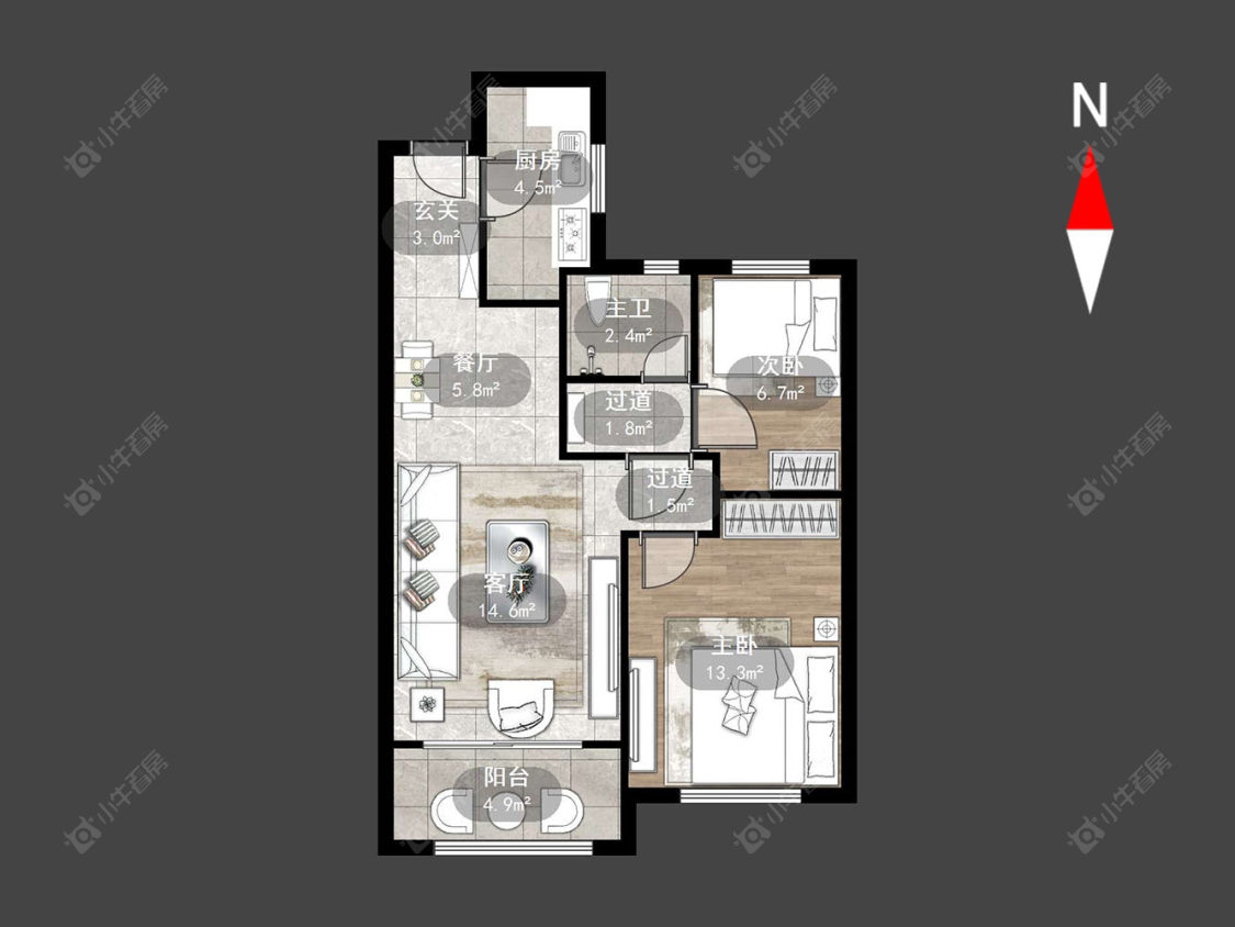 常州临津花园在售二手房源户型图_小牛看房