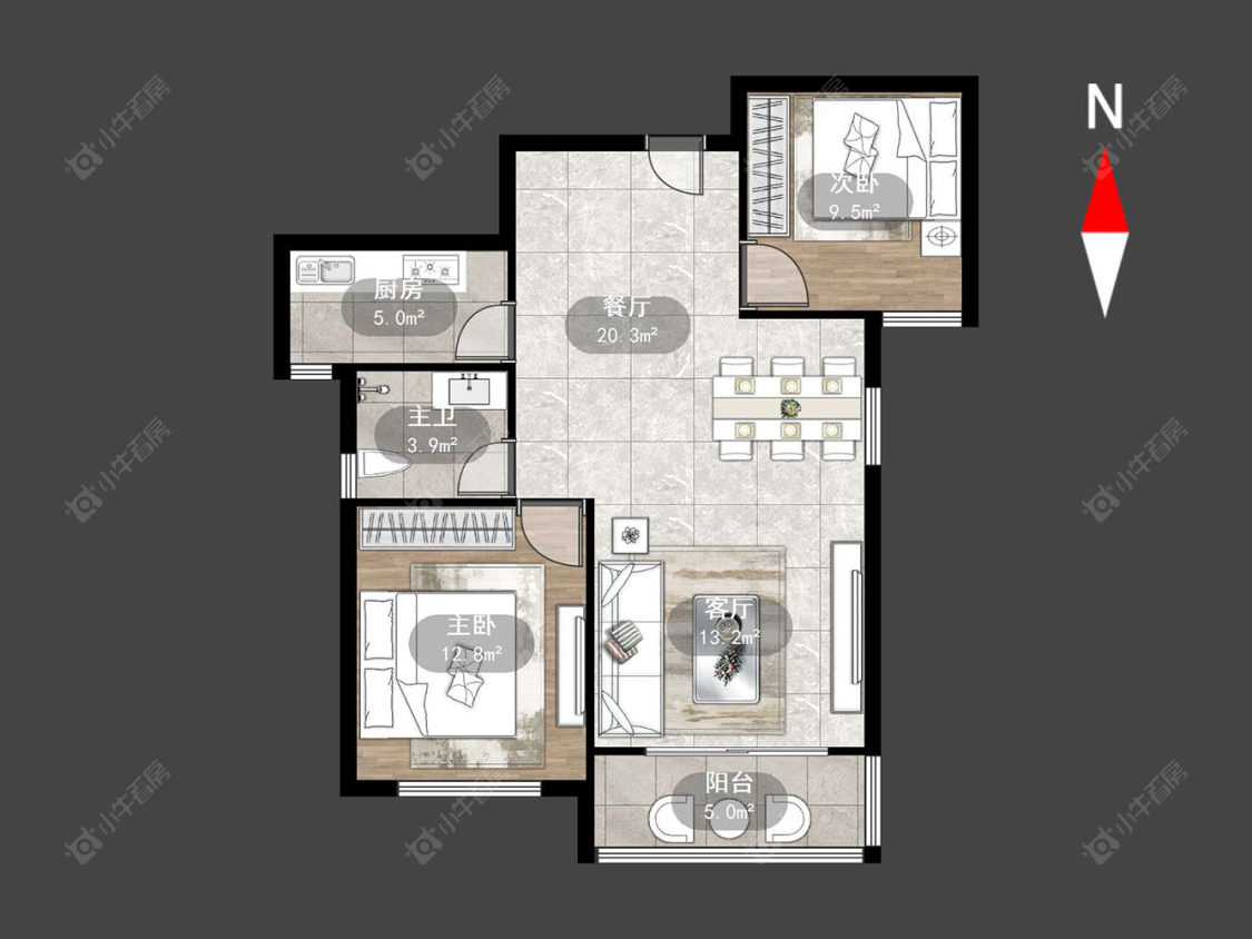 常州龙德花园在售二手房源户型图_小牛看房