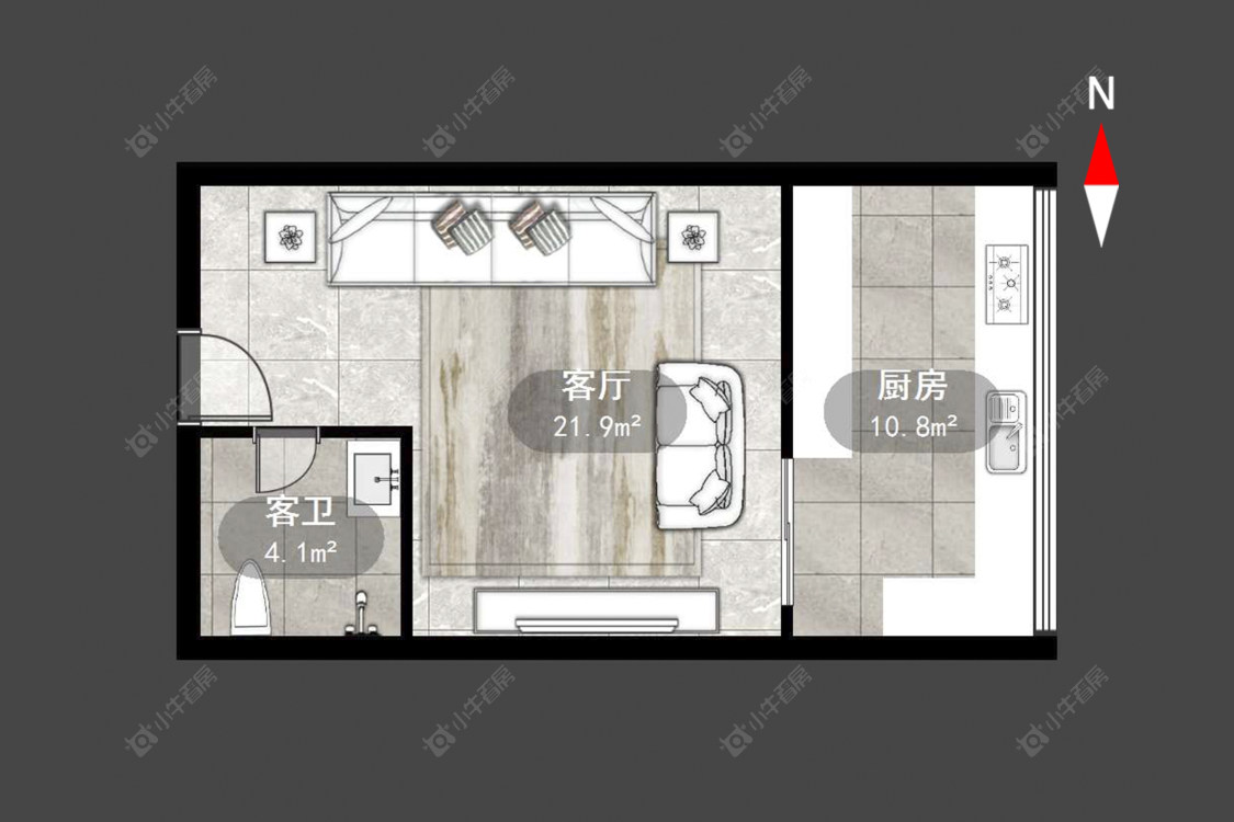 常州吾悦广场悦+公寓在售二手房源户型图_小牛看房