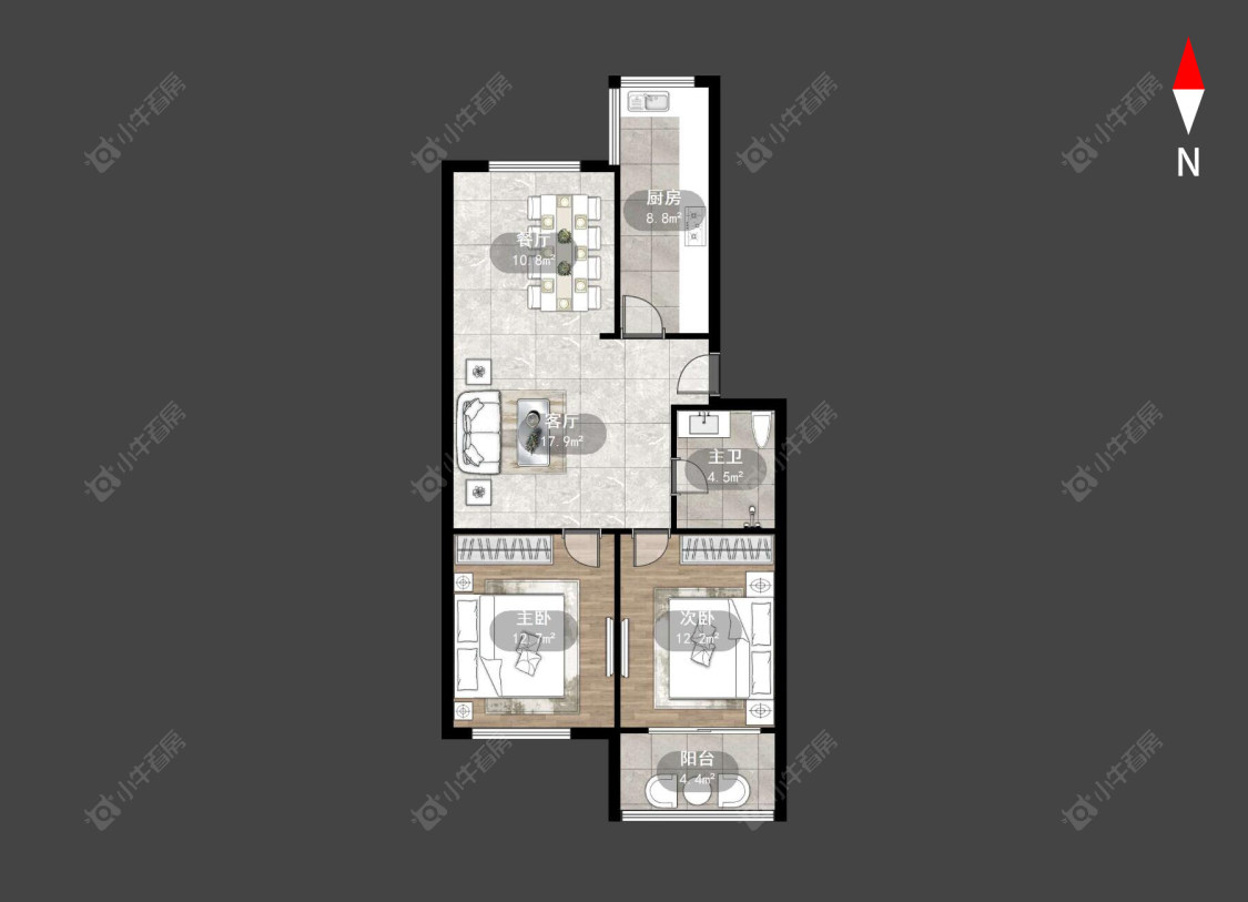 常州桃园公寓在售二手房房源户型图_小牛看房