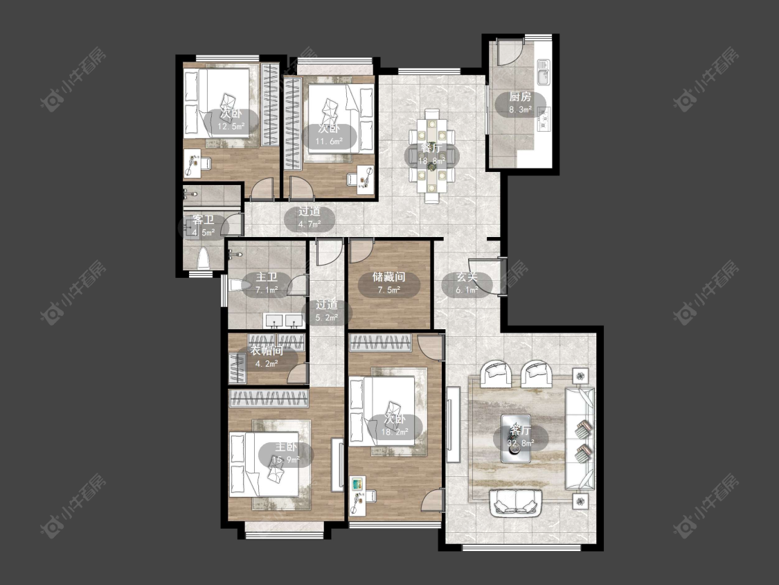 丹阳恒大名都一期在售二手房源户型图_小牛看房