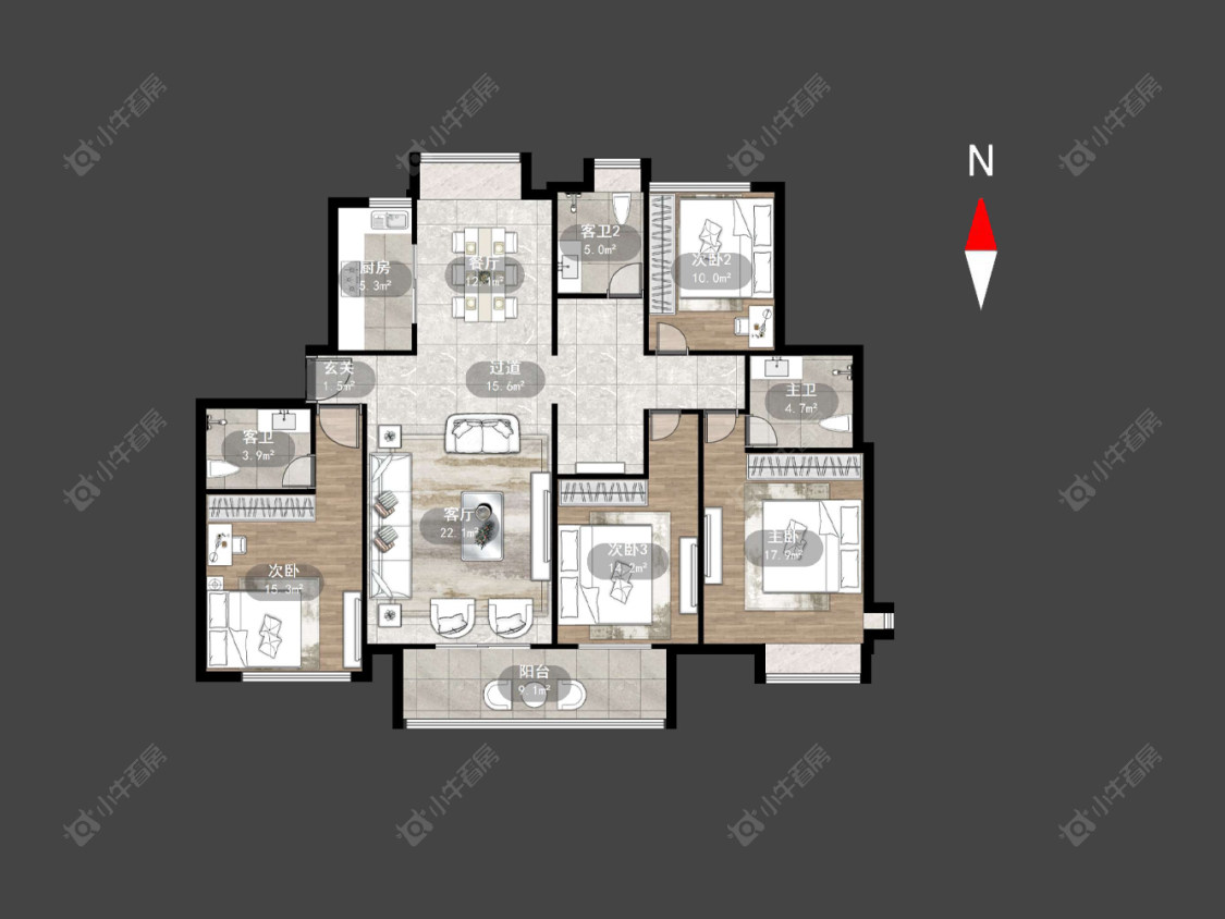 常州天润园在售二手房源户型图_小牛看房