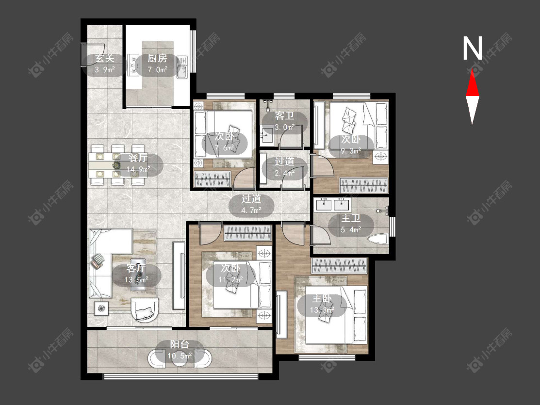 璞樾门第房源户型图 常州璞樾门第在售二手房房源户型图_小牛看房