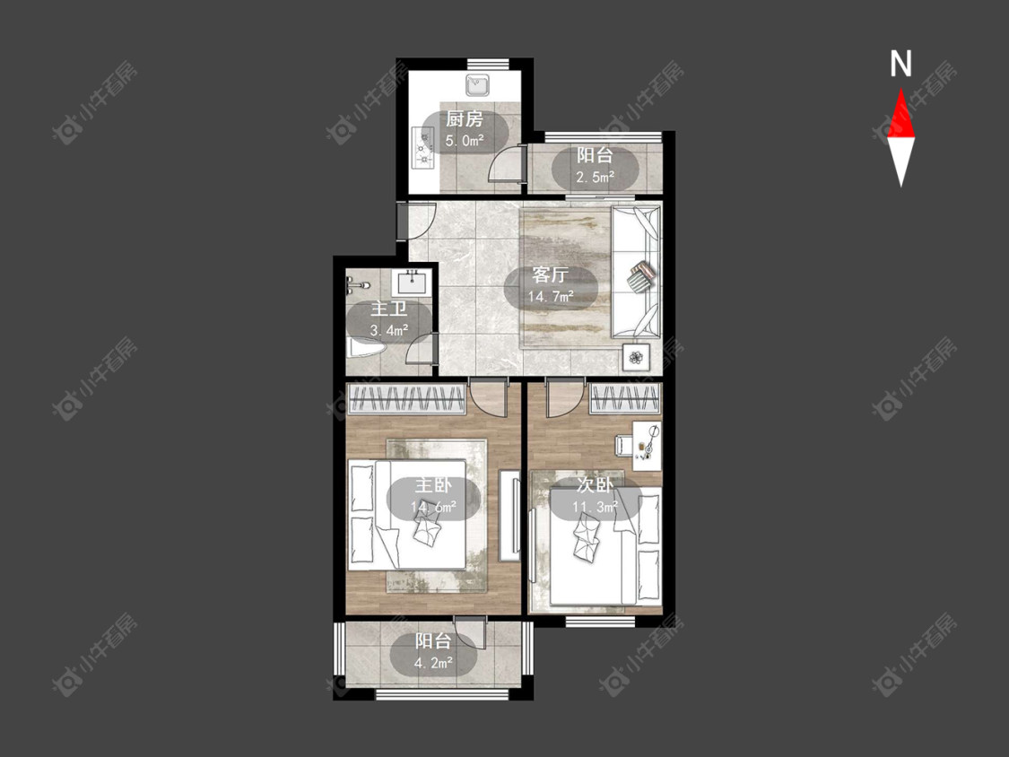 常州清潭六村在售二手房源户型图_小牛看房
