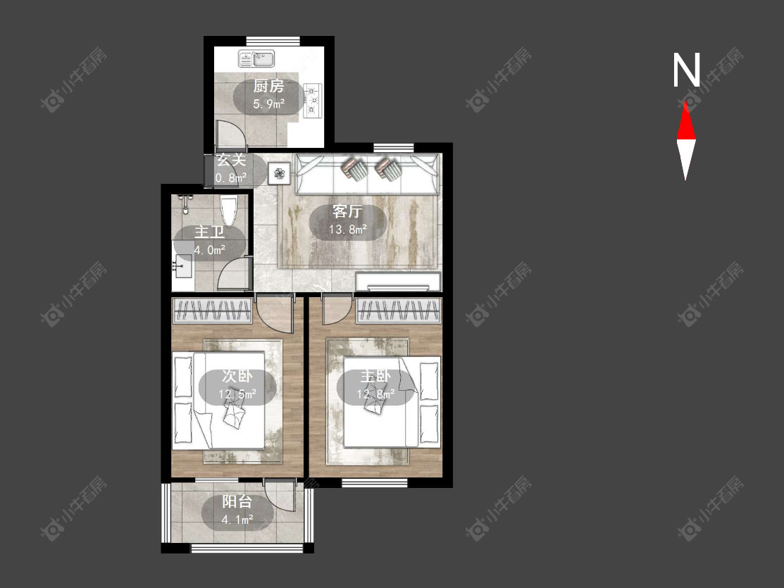 浦南新村房源户型图 常州浦南新村在售二手房源户型图_小牛看房