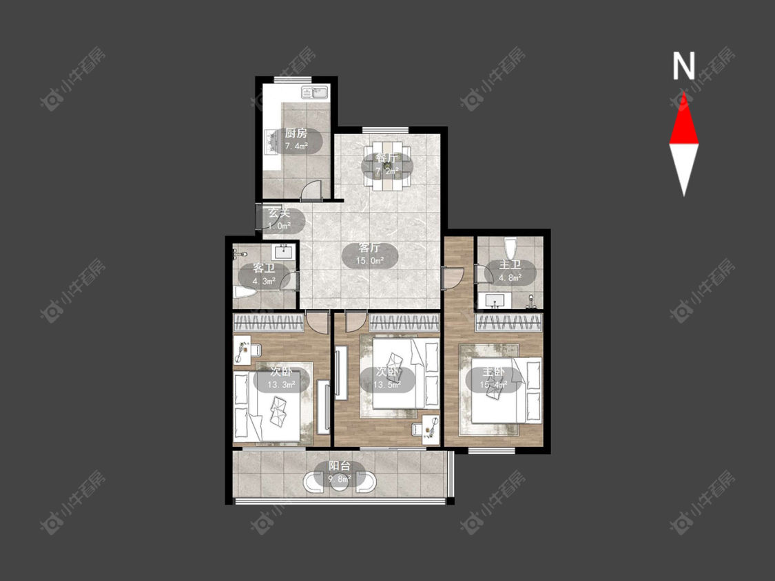 常州翠竹新村南区在售二手房房源户型图_小牛看房