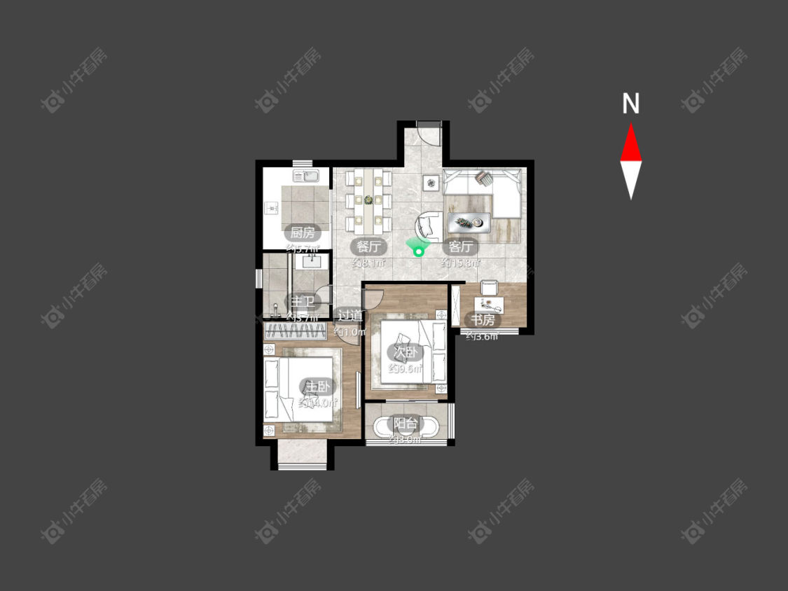 常州金色新城西区在售二手房房源户型图_小牛看房